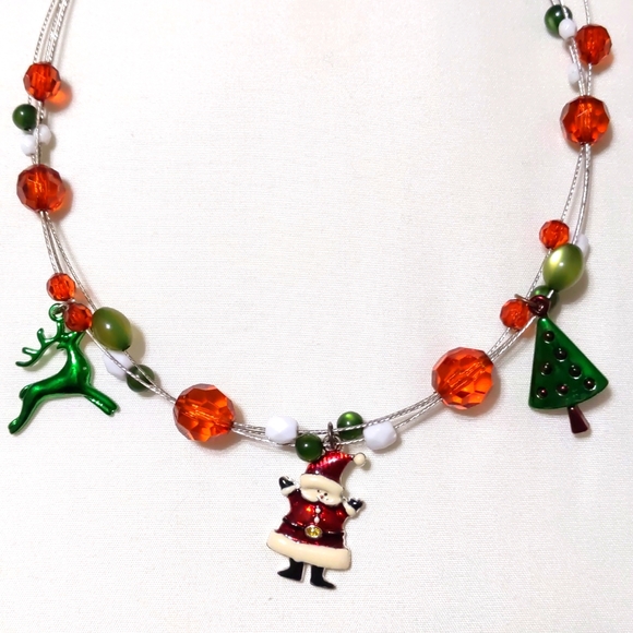 Kim Rogers Christmas earrings/necklace set NWOT - Picture 2 of 2